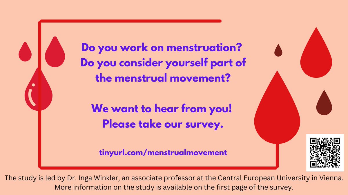 Do you work on menstruation? Do you consider yourself part of the #MenstrualMovement? If so, we'd like to hear from you. We're interested in the priorities, strategies and framings you adopt: tinyurl.com/menstrualmovem… #MenstruationMatters #MenstrualHealth #MenstrualJustice