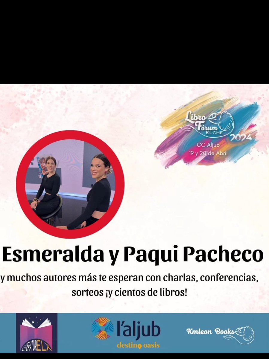 Dos nuevas autoras para el eventazo que se nos viene!!! @hayquecreer_ee @_esmeralda.08 @paquipacheco.lop @Literaturelx_ @KmleonBooks #libroforumelche2024