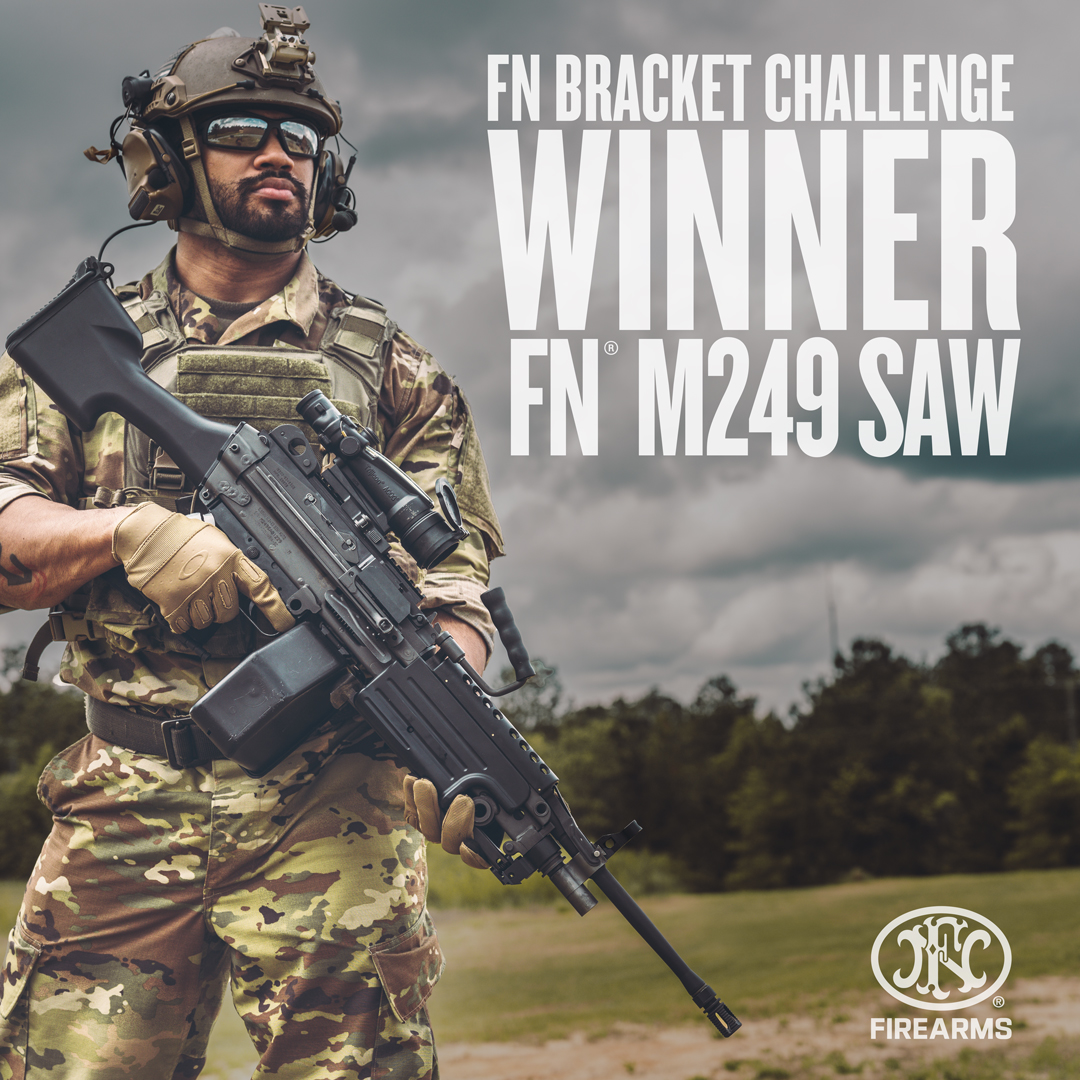 The people have selected a champion! The mighty FN SAW M249 takes the crown in the FN Bracket Challenge! What a month of epic showdowns, thanks for playing! 🙌🤝 #FNAmerica