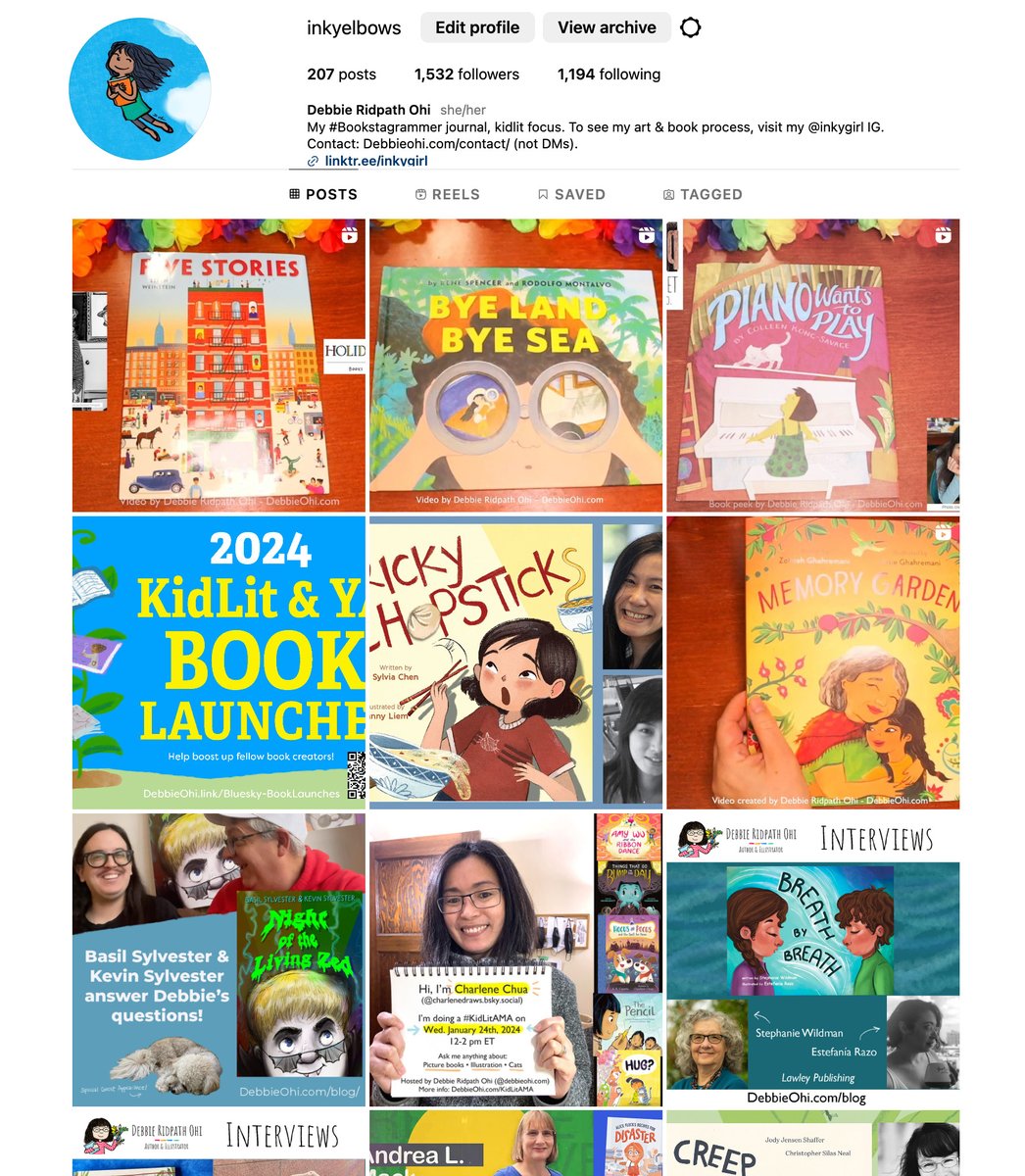 I post short KidLit Book peek videos, kidlit/YA recommendations, interview updates with kidlit creators on my Bookstagram: instagram.com/inkyelbows/ Boosts of these kidlit book creators appreciated! ❤️📚 It's harder to get books noticed these days.