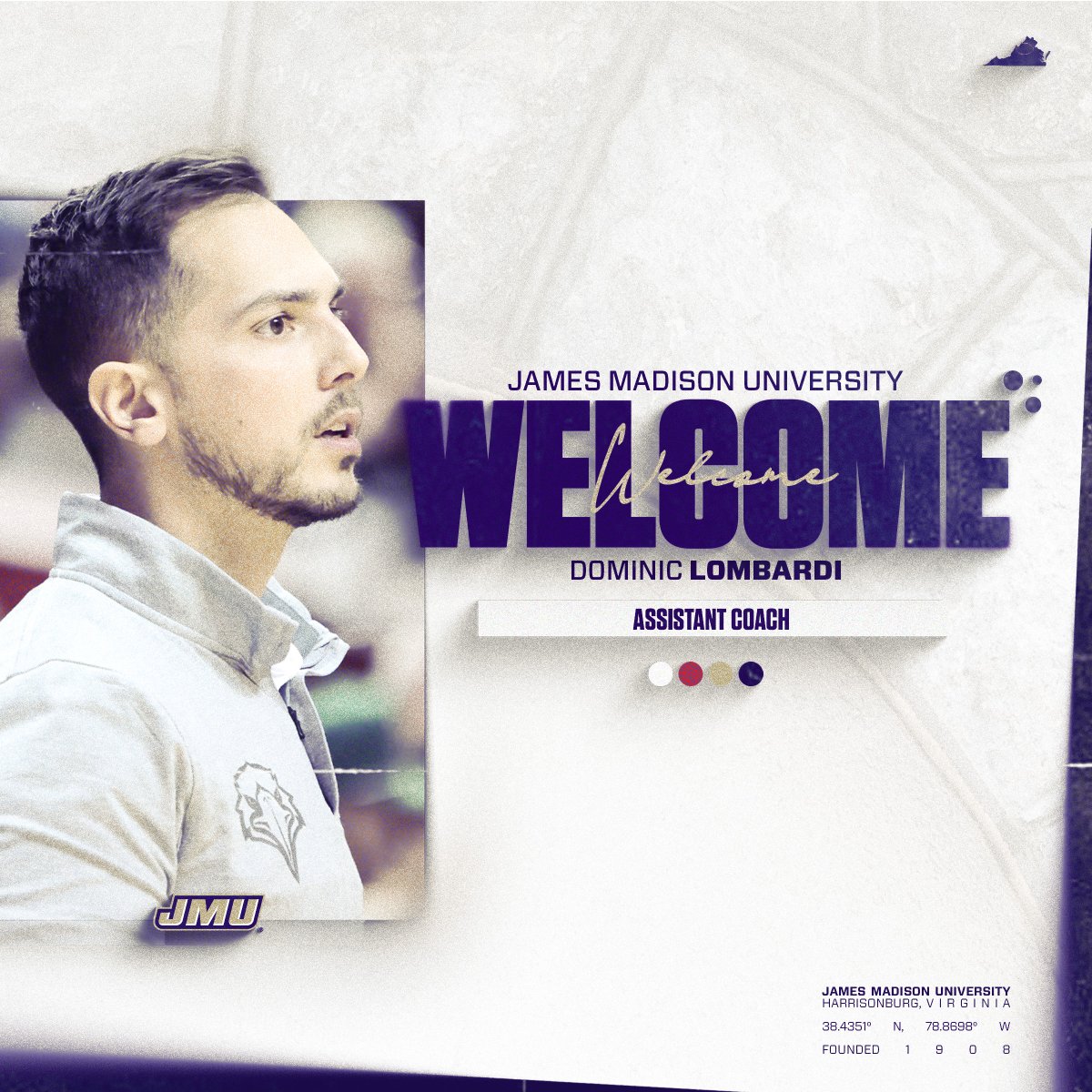 Welcome home to our new assistant coach, Dominic Lombardi! #GoDukes | @Coach__Lombardi