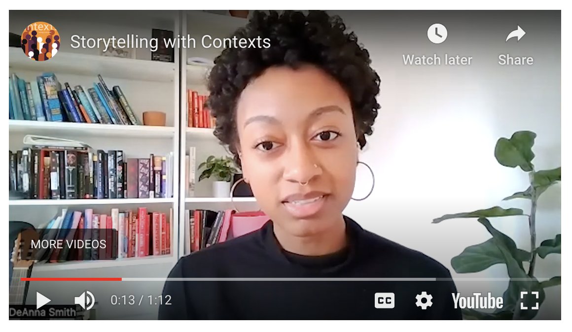 We want to help you tell your story! 📚 Check out our latest video featuring @DeAnnaYSmith (@UMich), Michelle Pannor Silver (@UofT_Sociology) & @HuddartEmily (@UBCSociology) re: why YOU should write for @contextsmag. TLDR: It's a journal that does justice to storytelling.