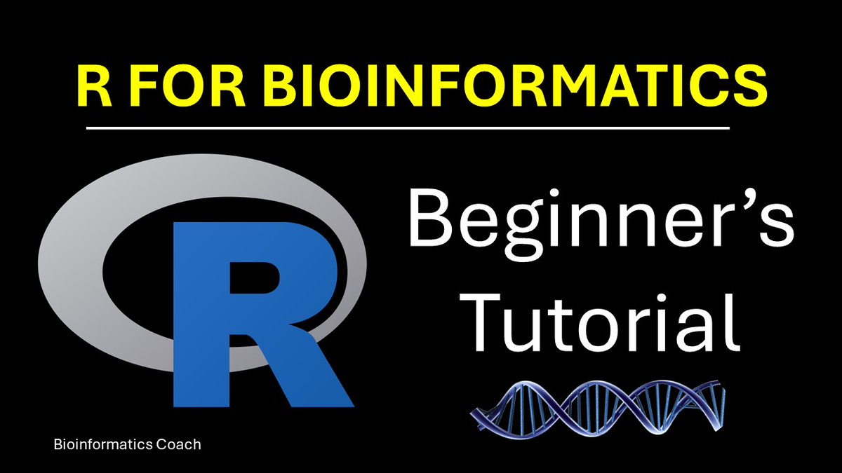 informatician3's tweet image. Hi Friends,
Here is Beginner's Tutorial on R for Bioinformatics
youtu.be/iWMxtP2p7BQ
#Bionformatics #DataScience #BigData #Rprogramming