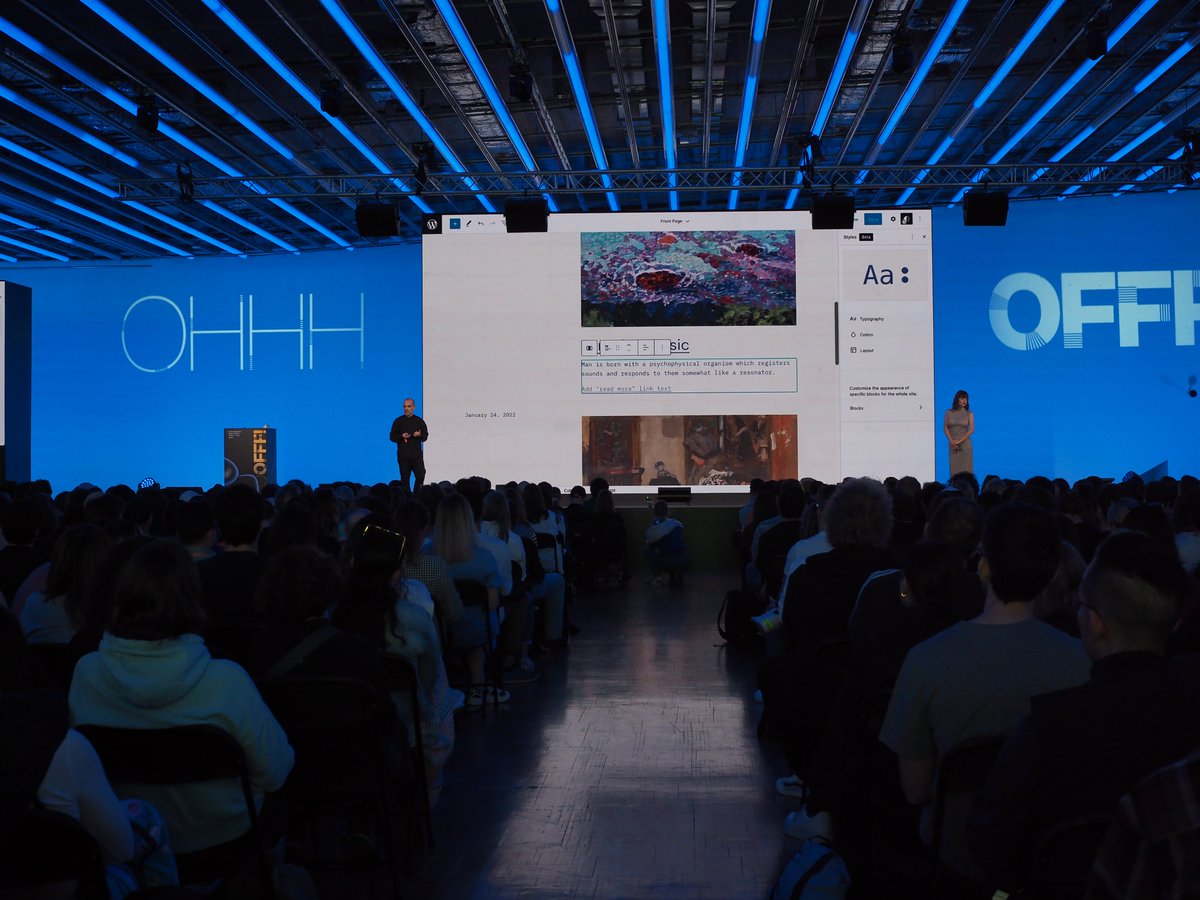 automatticdsgn's tweet image. Just wrapped up our talk at OFFF and feeling absolutely thrilled! Huge thanks to Verónica Fuerte @heystudio for teaming up with us. 🙌 #OFFF2024 #Automattic