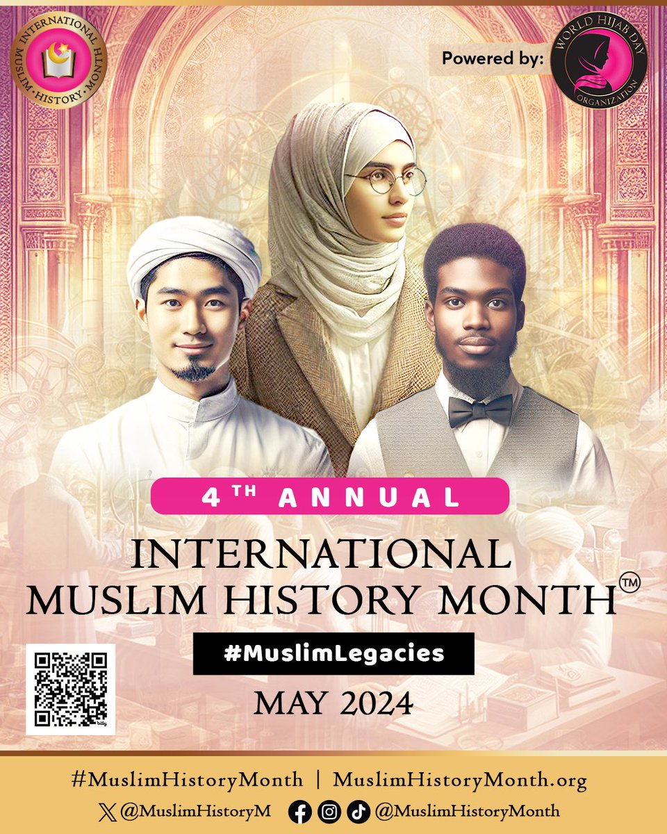 🚀 Exciting announcement! 📣 🚀 Our 4th Annual International Muslim History Month (IMHM) campaign is now officially launched! 🌟 Theme for 2024: #MuslimLegacies 📌 Official Hashtags: #MuslimLegacies #MuslimHistoryMonth 👉Information: muslimhistorymonth.org/about/