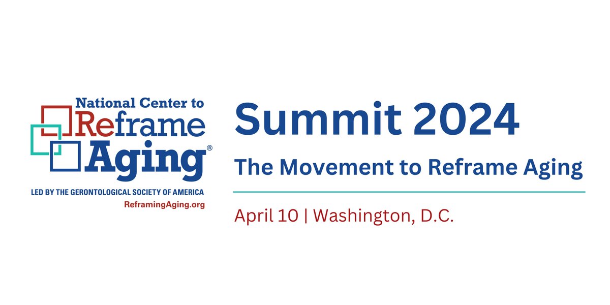 NCOAging's tweet image. 🚨 Register today for @ReframingAging&apos;s Summit 2024: The Movement to #ReframeAging, taking place on April 10 at 9 am ET.
NCOA Board Chair Kathy Greenlee and other panelists will discuss the movement&apos;s implications across diverse sectors. Register today. ⬇️ reframingaging.org/Events/Summit-…