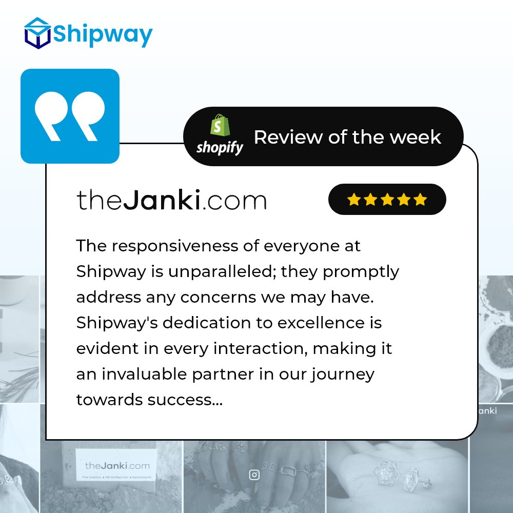 TheJanki.com trusts Shipway's customer support, and so can you! 🫵 🚚Our dedication to smooth shipping experiences is what drives us. Big thanks to TheJanki.com team for trusting Shipway to manage their operations efficiently. ✨ #HappyCustomer #Shipway