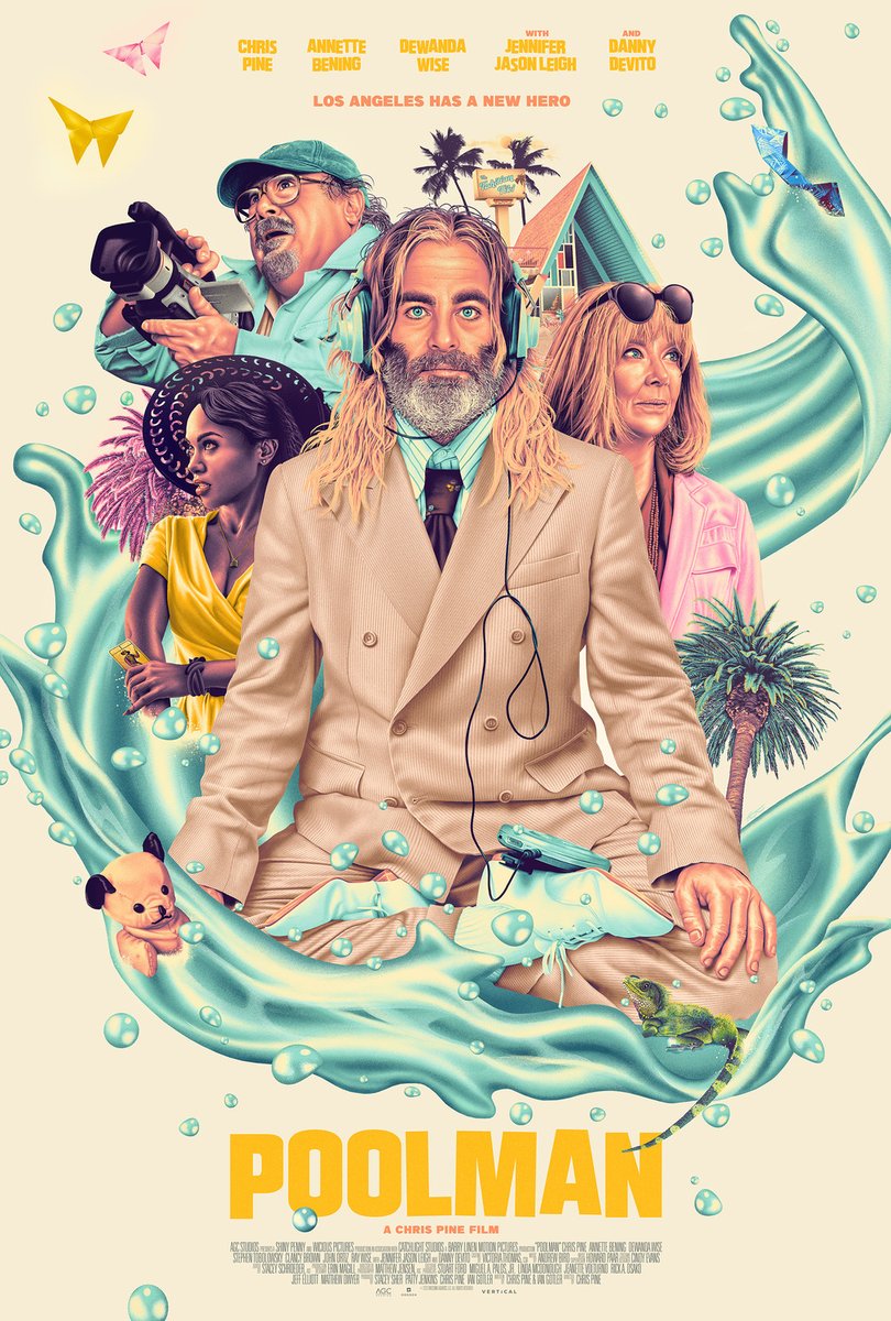 New poster for Chris Pine's #Poolman - in theaters May 10.