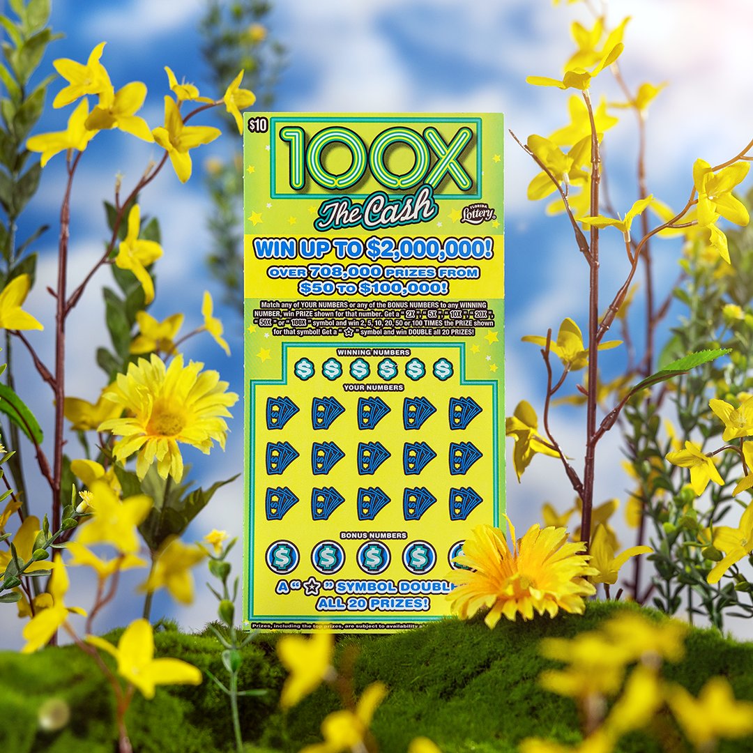 We're 𝓫𝓵𝓸𝓸𝓶𝓲𝓷𝓰 with excitement over the 100X THE CASH Scratch-Off! 🌺💐🌹🌼🌷 #FloridaLottery #ScratchOffs