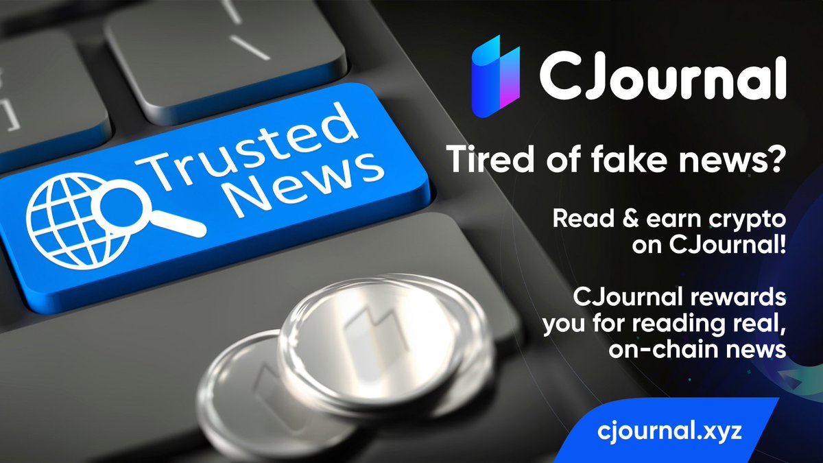 ✨✨Read & earn crypto on #Cjournal! ✨✨Tired of fake news? CJournal rewards you for reading real, on-chain news & reviews. ✨✨Stay informed & earn! $CJL $UCJL
