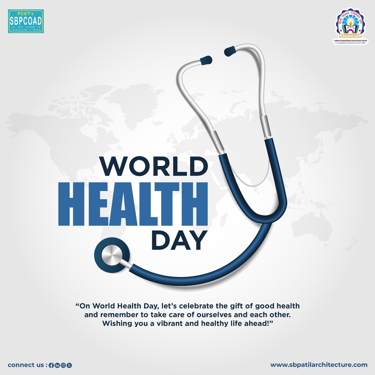 On the occasion of World Health Day, let's express our gratitude to the medical workers and embrace a healthy and happy life. #PCET #SBPCOAD #MyHealthMyRight #HealthWorkers #HealthforAll #Health #WHD2024 #wellbeing #WHO #WorldHealthOrganization #Viral #Disease #HealthWorkers