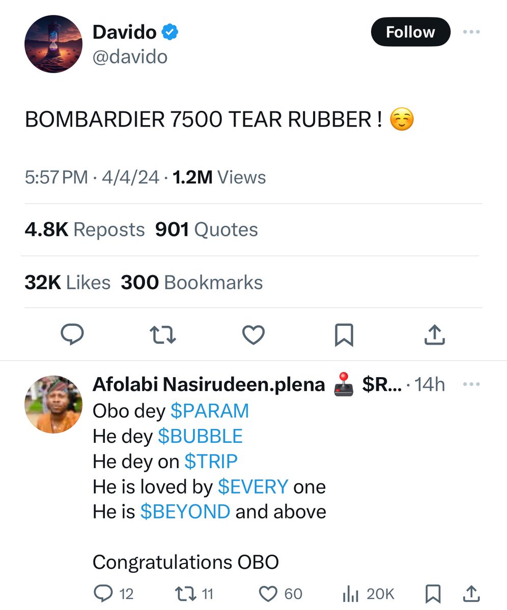 loveafrobeat's tweet image. NEWS:

DAVIDO ANNOUNCED RECENT PURCHASE OF BRAND NEW "BOMBARDIER 7500 PRIVATE JET"

FOLLOW US FOR MORE AFROBEAT NEWS 
#davido #privatejet #bombardierjets #davidofans #africanmusic #afrobeatartists #afrobeat #afrobeatnews