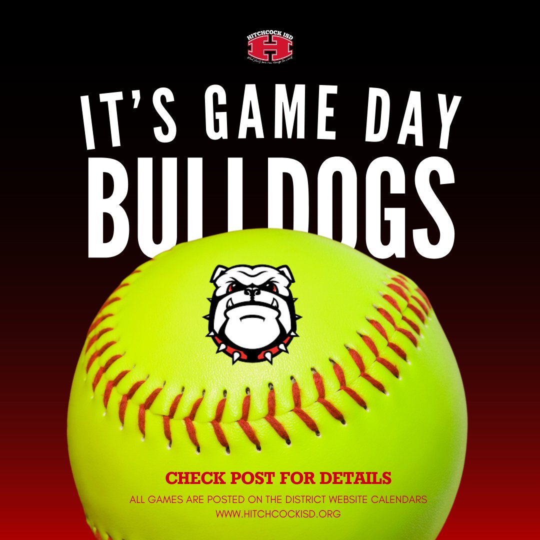 ❤️ SOFTBALL SHOWDOWN! ❤️ The field is set and our softball team is ready to hit it out of the park today against 🥎 Van Vleck at 5pm 🥎! Catch all the action right here at HOME so throw on. your red and white and head over to cheer these ladies on! Let’s go, Lady Bulldogs! 🥎
