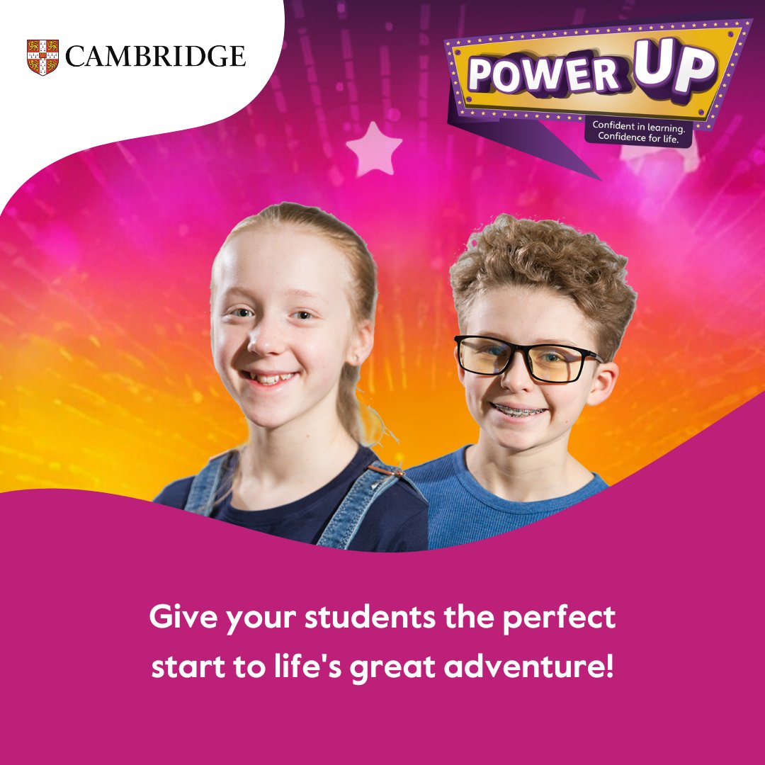 Discover 'Power Up' - our course for shaping future-ready learners! Foster collaboration, empower students, and instill confidence for success. Visit our website to learn more: bit.ly/49kSnuD 

#PowerUp #CambridgeEnglish #WhereYourWorldGrows #WeAreCambridge