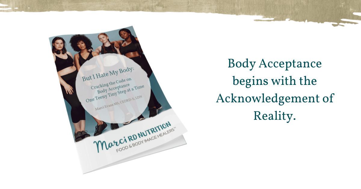 Body acceptance is a challenging idea for nearly everyone because we’ve been brainwashed to feel shame about our size and appearance. This free guide, "But I Hate My Body” gives you some great resources to help.

buff.ly/43z4ItQ 

#bodypositive #RDchat #HAES