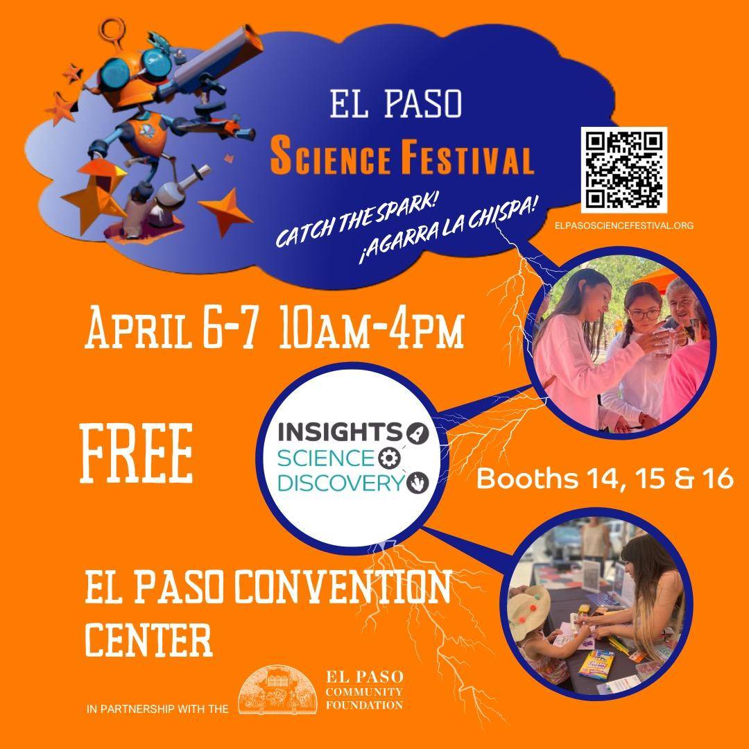 🔬Join us this weekend @El Paso Science Festival! We will be at booths 14, 15, and 16 exploring the ecology of our area 🏜️, uncover the secrets of dinosaurs' 🦕 tracks, and engineer a lunar lander. 🚀🌕 Don't miss out on this enriching experience! #ScienceFestival