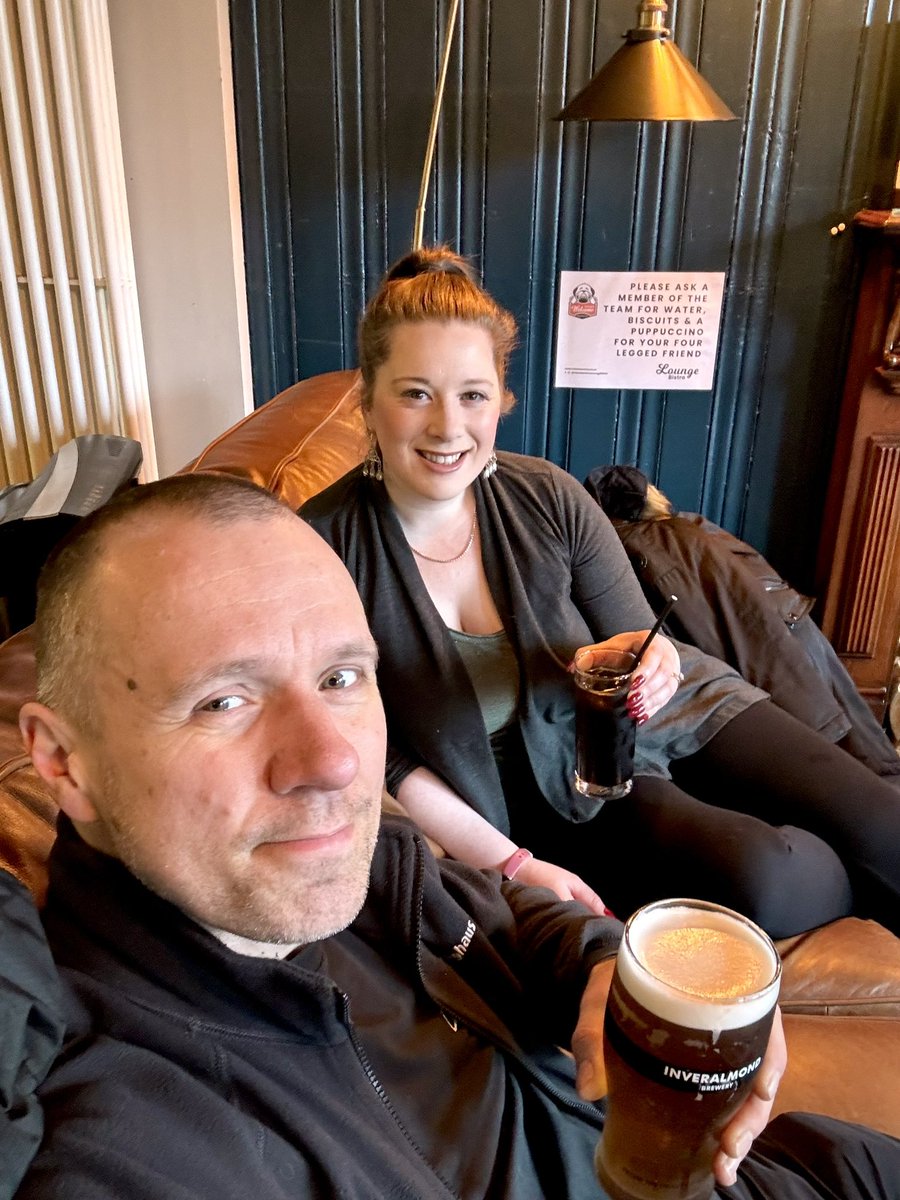 Out for a bit of lunch with the Mrs…..Back to work on Monday after my wee op recovery 🥳