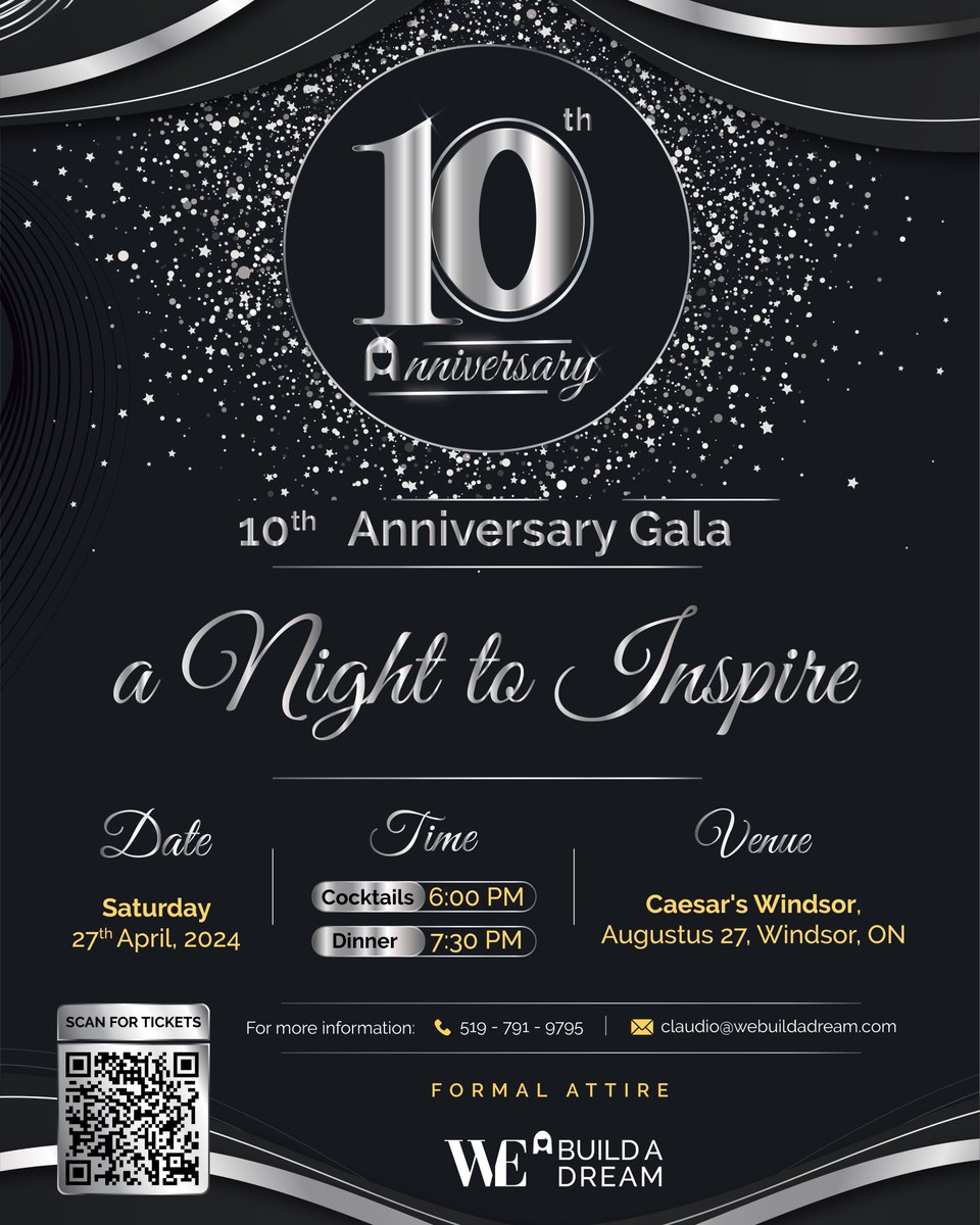 Celebrate Build a Dream's first 10 years at our Night to Inspire 10 Year Anniversary Gala! 🥂💜 Tickets available now: webuildadream.com/event/10-year-…