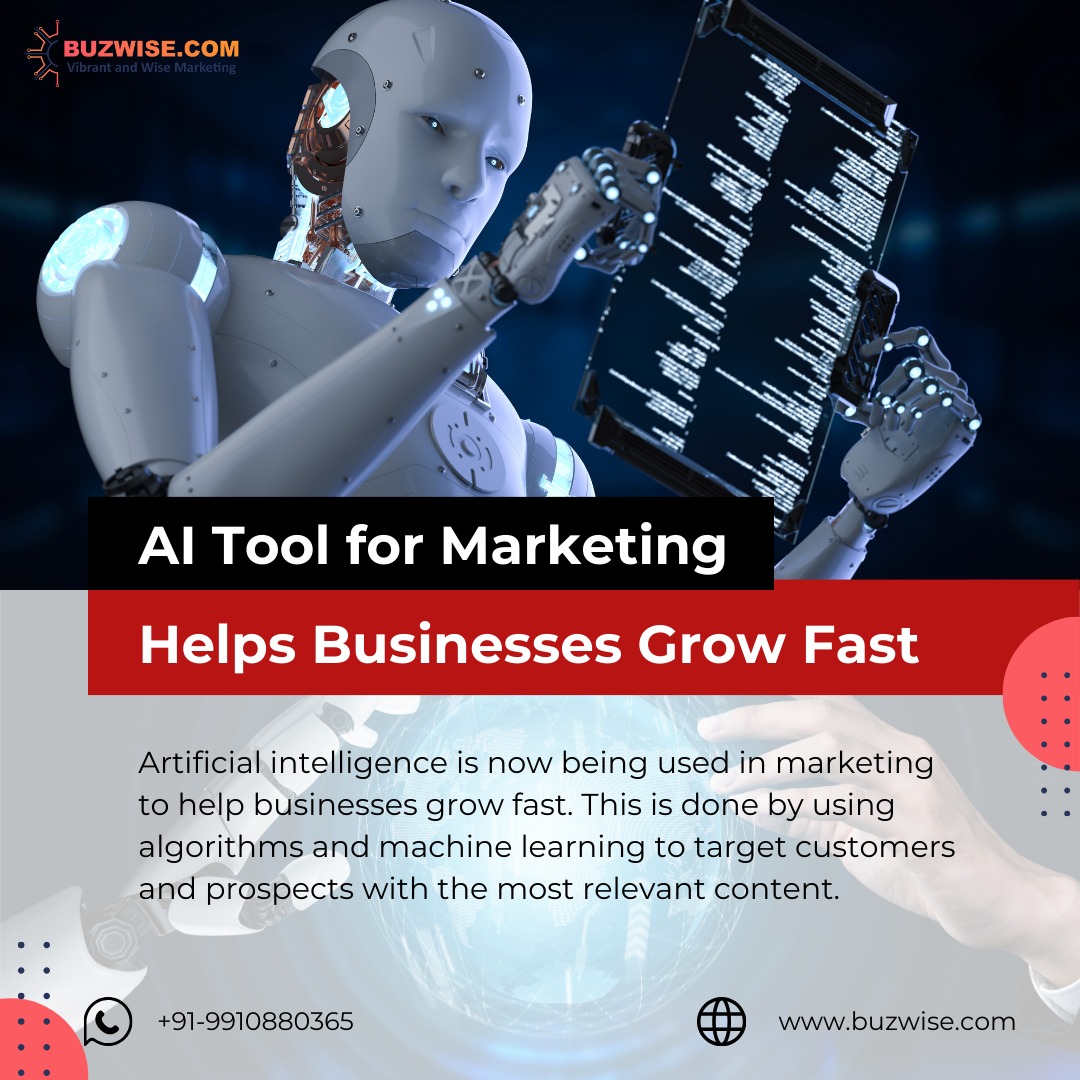 With a boom in the AI Market, Help yourself grow faster and more efficiently. Use artificial intelligence and machine learning to automate and optimize your marketing style.
buzwise.com / wa.me/919910880365

#DigitalAIAdvantage #AIinDigitalMarketing #SmartDigital