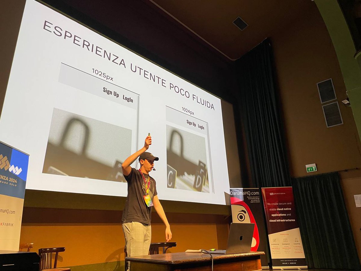 🔮 Rientriamo dal pranzo con Kevin Shallvari e il suo talk 'Utopia system, a volte i sogni diventano realtà'  Kevin è FrontEnd Dev @ @GELLIFYgroup #cssday24 #cssday #css #utopiasystem