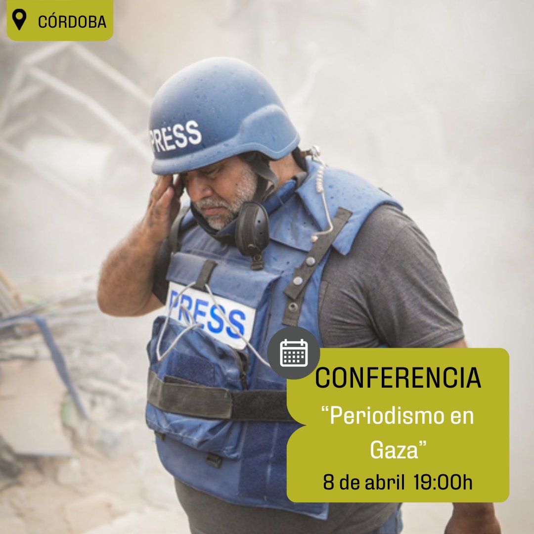 Este lunes 8 de abril si estás en Córdoba no dudes en venir a conocer al periodista gazatí Wael Al Dahdou,   📌 Casa Árabe (Córdoba) 📆 8 de abril 🕑 19:00h