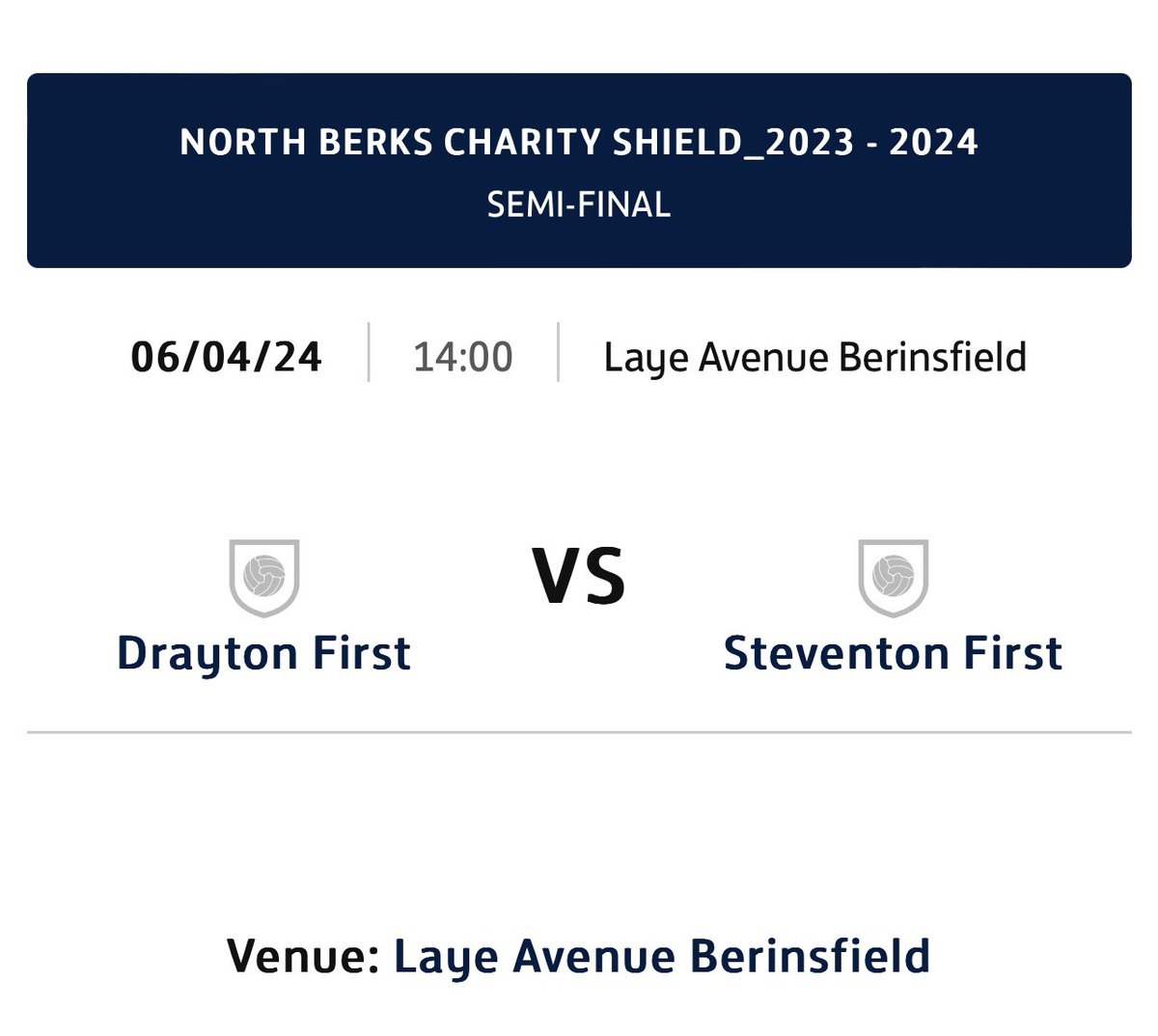 🚨 Semi Final 🚨

Tomorrow we face Local Rivals Drayton in the biggest game yet! ⚽️ 

Come down a support the lads in a game that should be very entertaining! 

UTV🔵⚪️