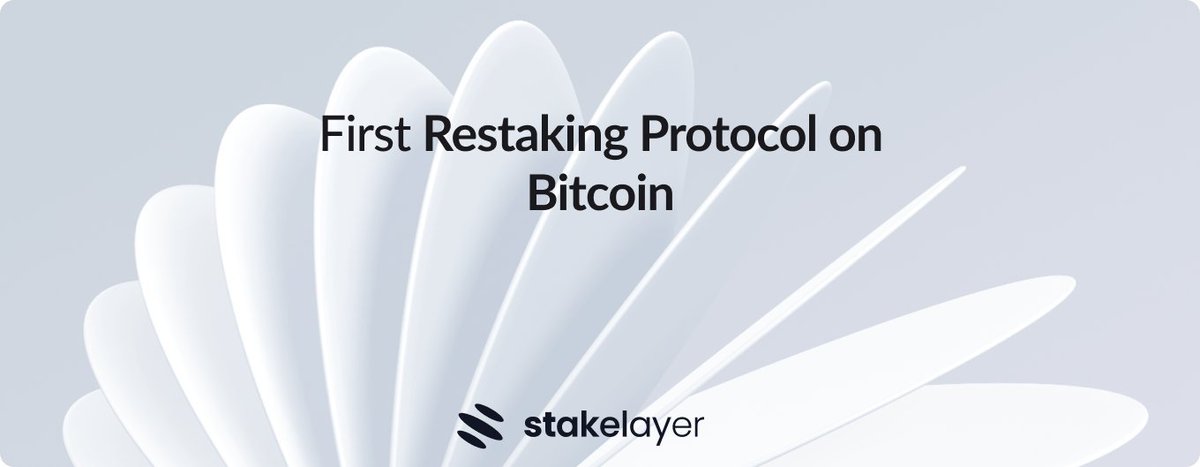 ◢ How many times have you wished you could restake on Bitcoin? ➜ Finally, @StakeLayerIO is here to unlock additional rewards on their holdings. Basically it’s the Eigenlayer for Bitcoin Let's dive in 🧵