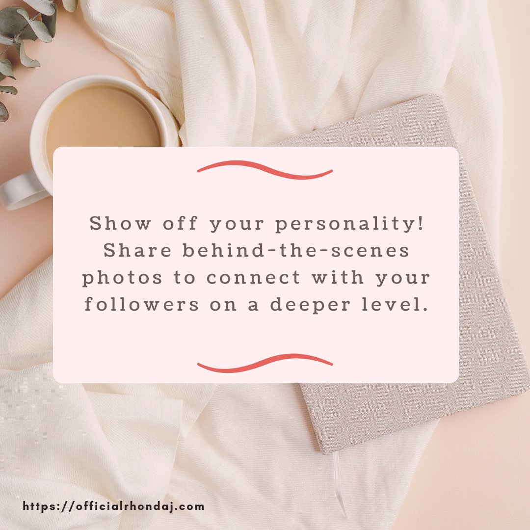 Show off your personality! Share behind-the-scenes photos to connect with your followers on a deeper level.

#SocialMediaEngagement #EngagementTips #BehindTheScenes #CommunityEngagement #ShareYourContent #UserGeneratedContent #TrendingTopics #ContentVariety #socialmediatips