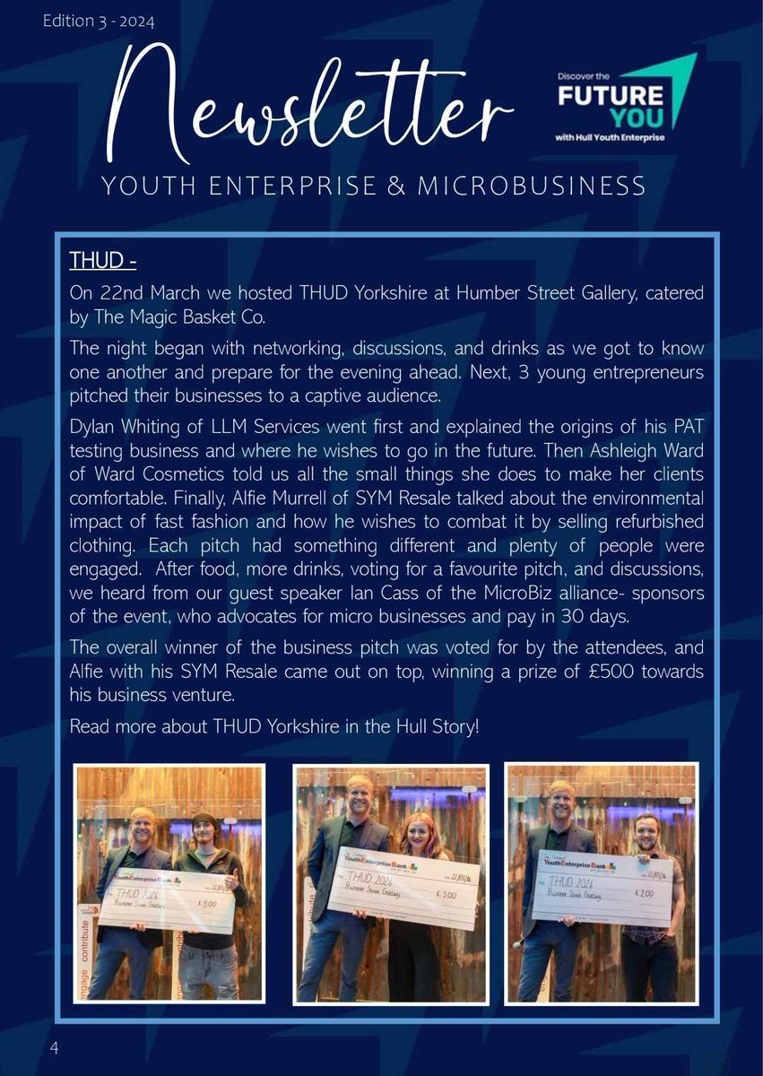 Check out the latest newsletter of @Hullccnews Youth Enterprise & Microbusiness Team It features some of our young entrepreneurs that we are supporting and some of the enterprise skills we do in #Hull schools. #enterpriseskills #youngentrepreneurs #beyourownboss #EntEd