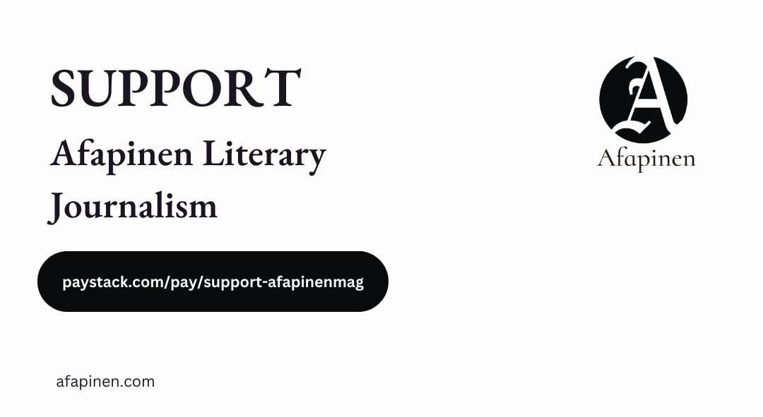 I founded Afapinen, a literary magazine to platform new voices in critical writing about visual art, literature, and music, in defining a new age. It has been a good run so far. But I need your support to keep doing this great work. LINK: paystack.com/pay/support-af… Please RT.