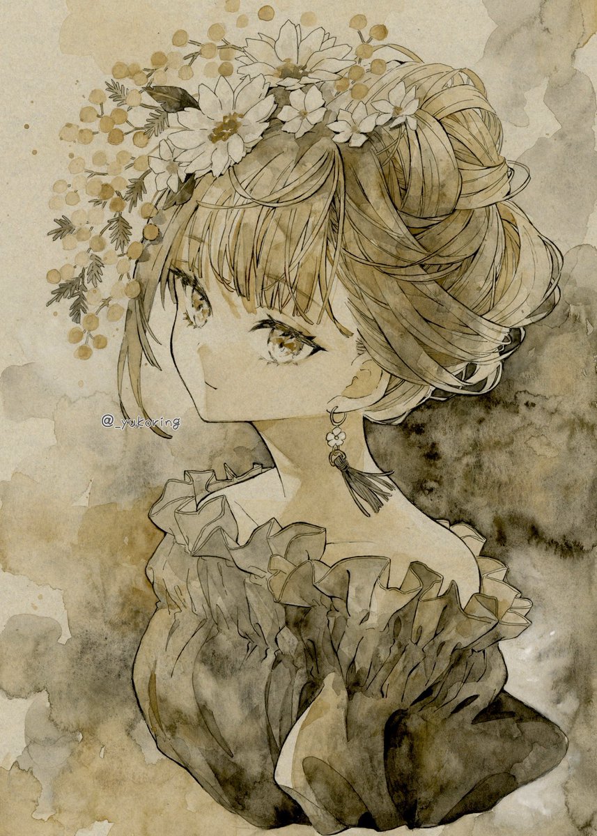 「Mimosa*透明水彩絵の具 」|優子鈴(ゆこりん)◆初画集4/24のイラスト