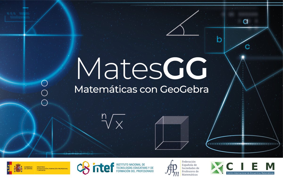 🤔¿Conoces el proyecto #MatesGG? ➡️Esta iniciativa de colaboración entre la @fespm_es, el CIEM e INTEF te ofrece una colección de guías didácticas para el uso de materiales creados con la herramienta #GeoGebra 🔎Accesibles a través de un buscador 🔗intef.es/recursos-educa…