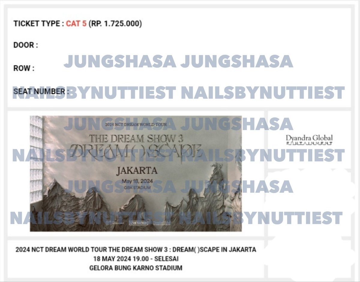 GIVEAWAY 🎫

TIKET THE DREAM SHOW 3 (CAT 5)

• follow &amp; rt pinned <a href="/nailsbynuttiest/">ᯓ★</a> ajah &lt;33  

pastiin rt like reply tweet ini yah, biar bisa kebaca twitter picker 🩵

end 13 april 2024

GOOD LUCK 🥰