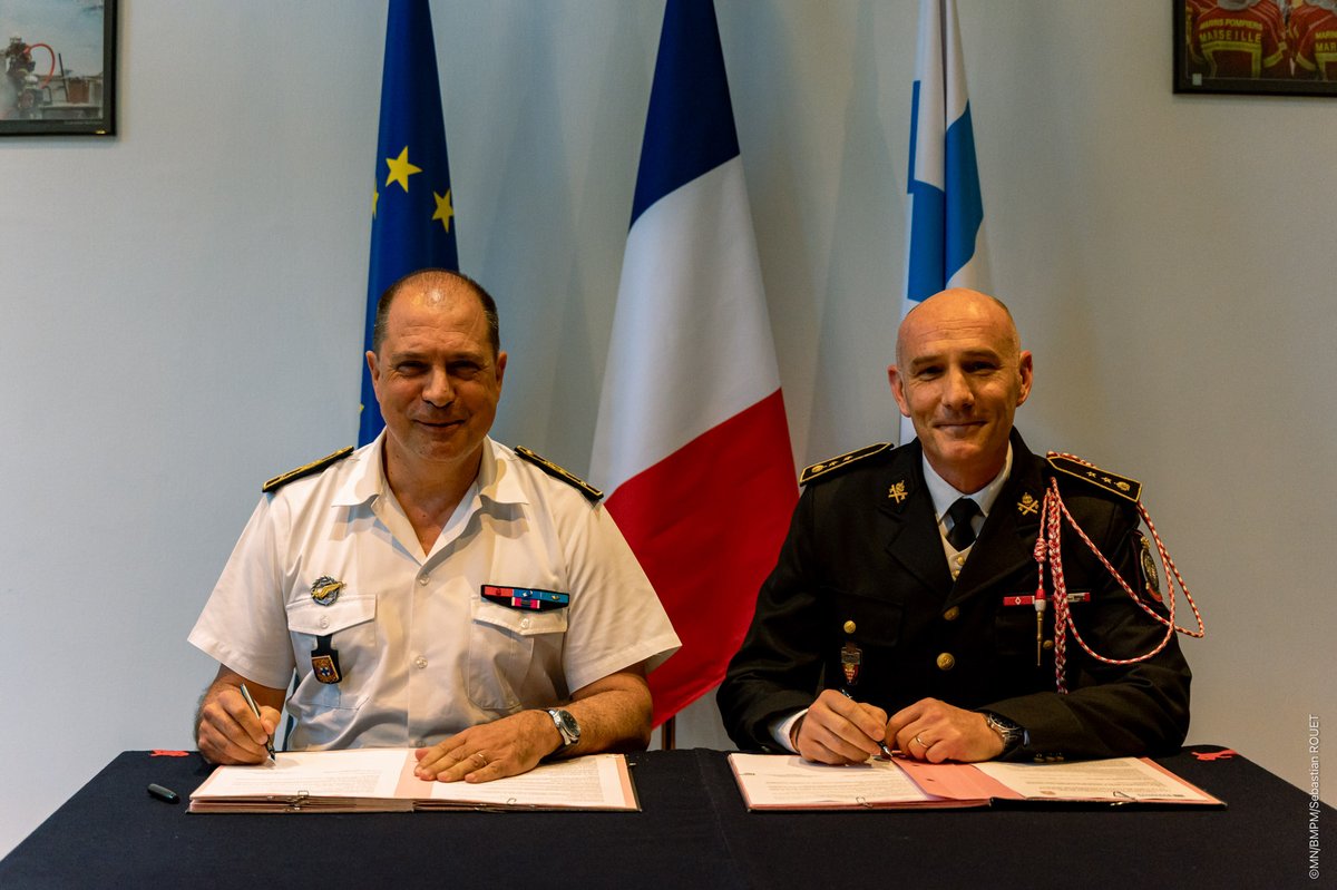 #partenariat 🤝 Cette semaine, le BMPM et le corps des sapeurs-pompiers de Monaco ont signé une convention de partenariat qui permettra de favoriser la coopération et le développement des échanges relatifs à l'exercice du métier de pompier militaire.