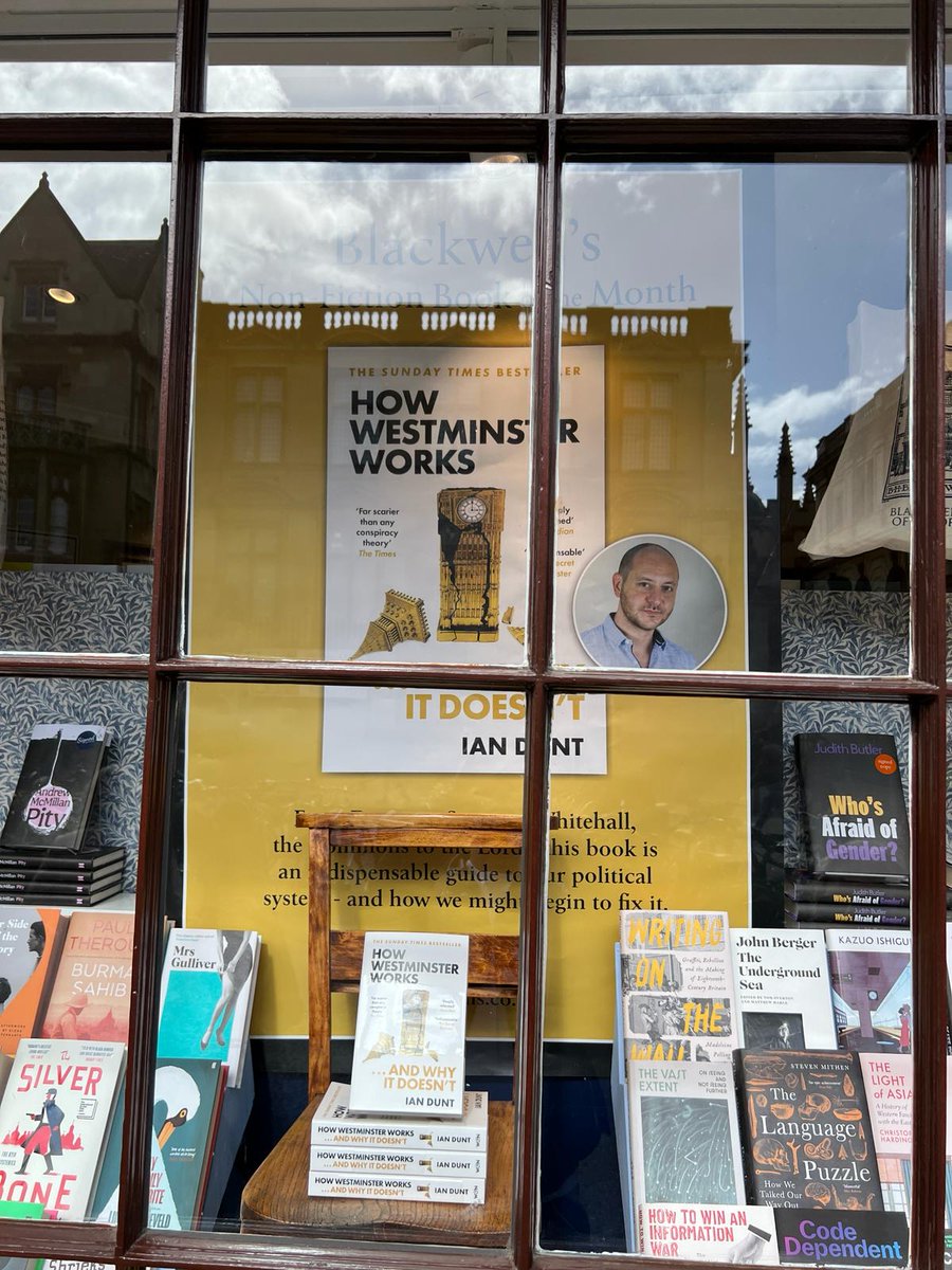 Dunno what it is, but the window of Blackwells in Oxford is looking pretty bloody magnificent. Must be something to do with the light.