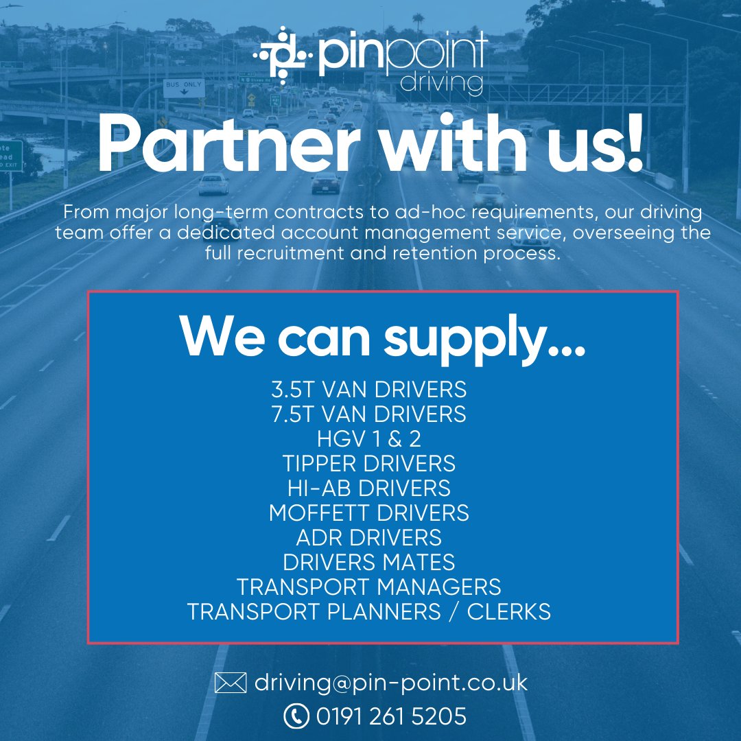 Looking for top-notch drivers? Partner with us and let our expert driving team handle all your recruitment needs!🚗💼 

We can help you find talented staff across the UK with ease and professionalism.

#workwithus #partnerwithus #recruitment #drivingroles