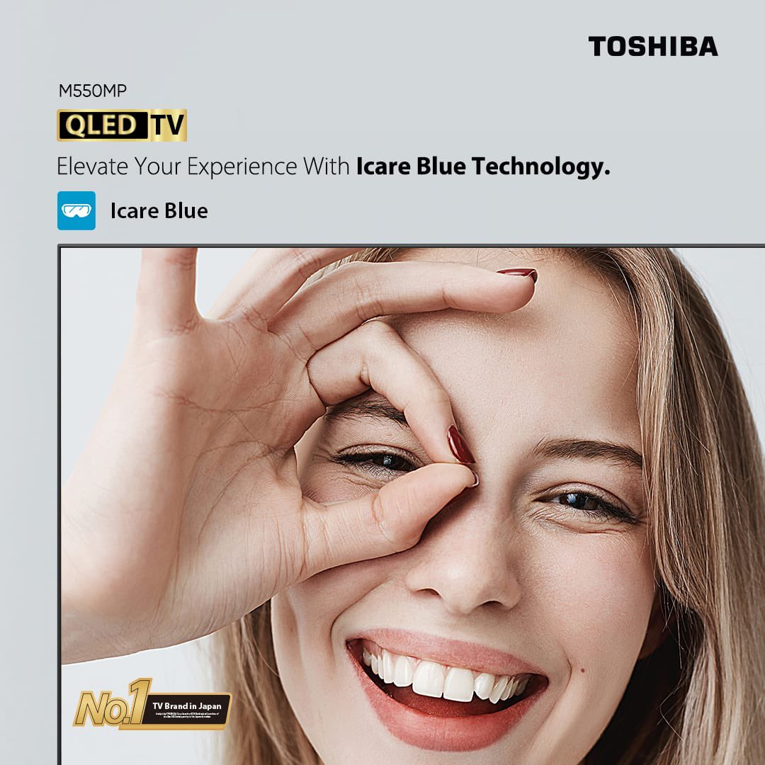 Experience the difference with Toshiba's Icare Blue Technology. The M550MP QLED TV promises to take your viewing to the next level. Buy Now: bit.ly/3FsybuB bit.ly/3I6qv2a #ToshibaTVIndia #M550MP #ToshibaTV