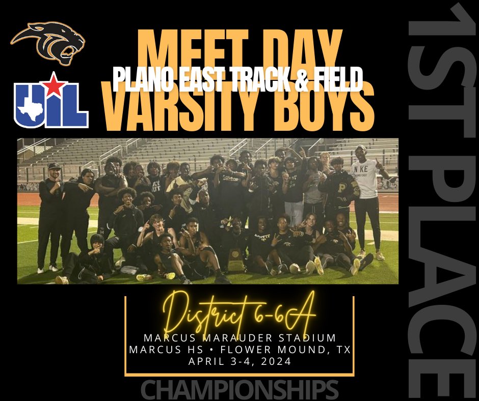 Varsity Boys District 6-6A Champions ‼️

<a href="/PISDAthDept/">Plano ISD Athletic Department</a> <a href="/EastPanthers1/">Plano East Senior High School Panthers</a> <a href="/CoachReedXCTF/">Robert Reed</a>