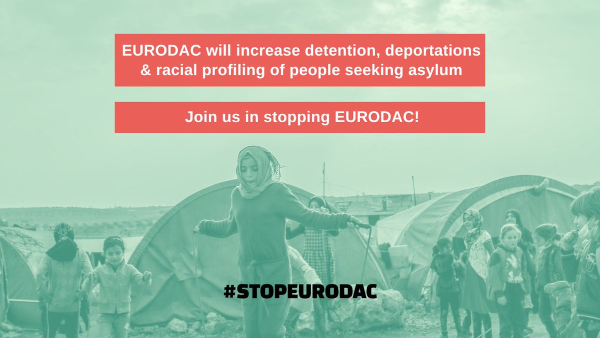 6/6 Join us is urging EU lawmakers to ❌#StopEURODAC❌ and safeguard the rights of migrants, refugees and asylum seekers in the EU ✊🏾