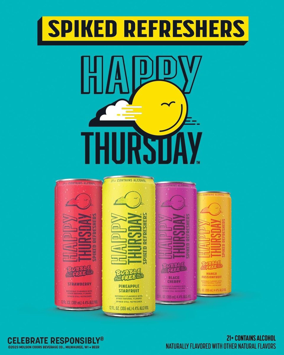 AtlasDistribut1's tweet image. Happy Thursday lets you slide into weekend vibes whenever, so why wait for Friday? 📆👉😎 New spiked refreshers bring big bubble-free flavor to any day of the week. Stay tuned for Strawberry, Pineapple Starfruit, Black Cherry, and Mango Passionfruit launching in mid April 2024!