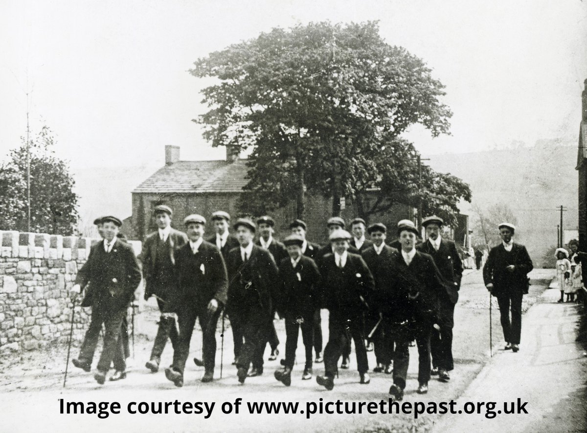 It’s #WalkToWorkDay so why not copy these lads from Chinley, striding out for a healthy walk in the early 1900s? Fingers crossed for no April showers to spoil the mood. 
#PhotoFriday