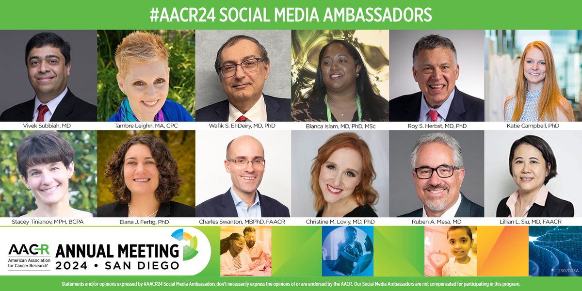 ⭐️Delighted to serve as a #SoMe Ambassador with amazing colleagues @AACR #AACR24 for a fresh perspective on the AACR Annual Meeting! 🌟 @AACRPres @AACRFoundation @AACR_CEO 📍Join the discussion and amplify the groundbreaking science 👉official hashtag: #AACR24. Let's make waves…