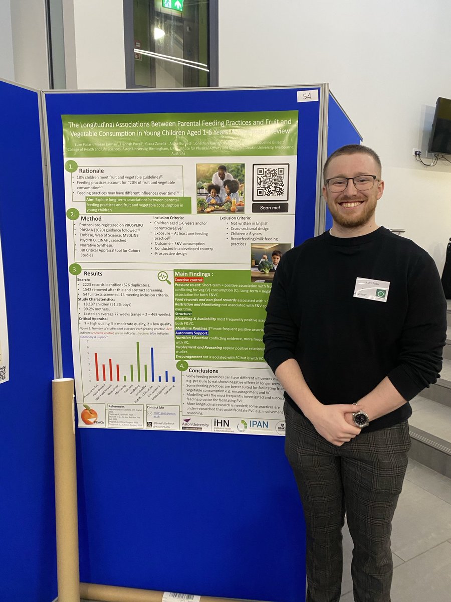 ProfFarrow's tweet image. Lovely poster ⁦@LukePullarPsych⁩ about longitudinal associations between parental feeding practices and later child eating behaviour ⁦@AstonPeach⁩ ⁦@profblissett⁩ ⁦@Meg_Nutrition⁩ #BFDG2024