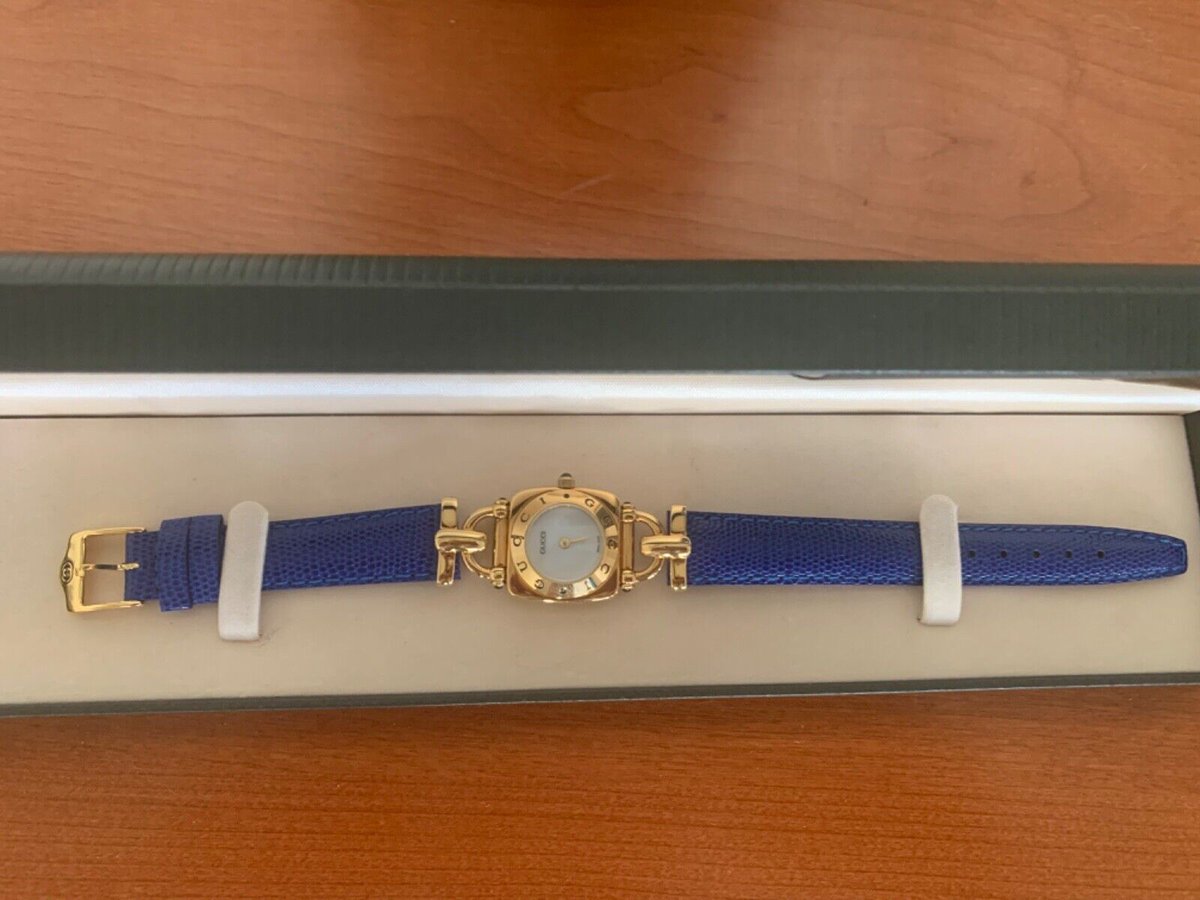 haxigitokiqy's tweet image. Vintage Gucci 6300L Horsebit Gold Wristwatch Watch