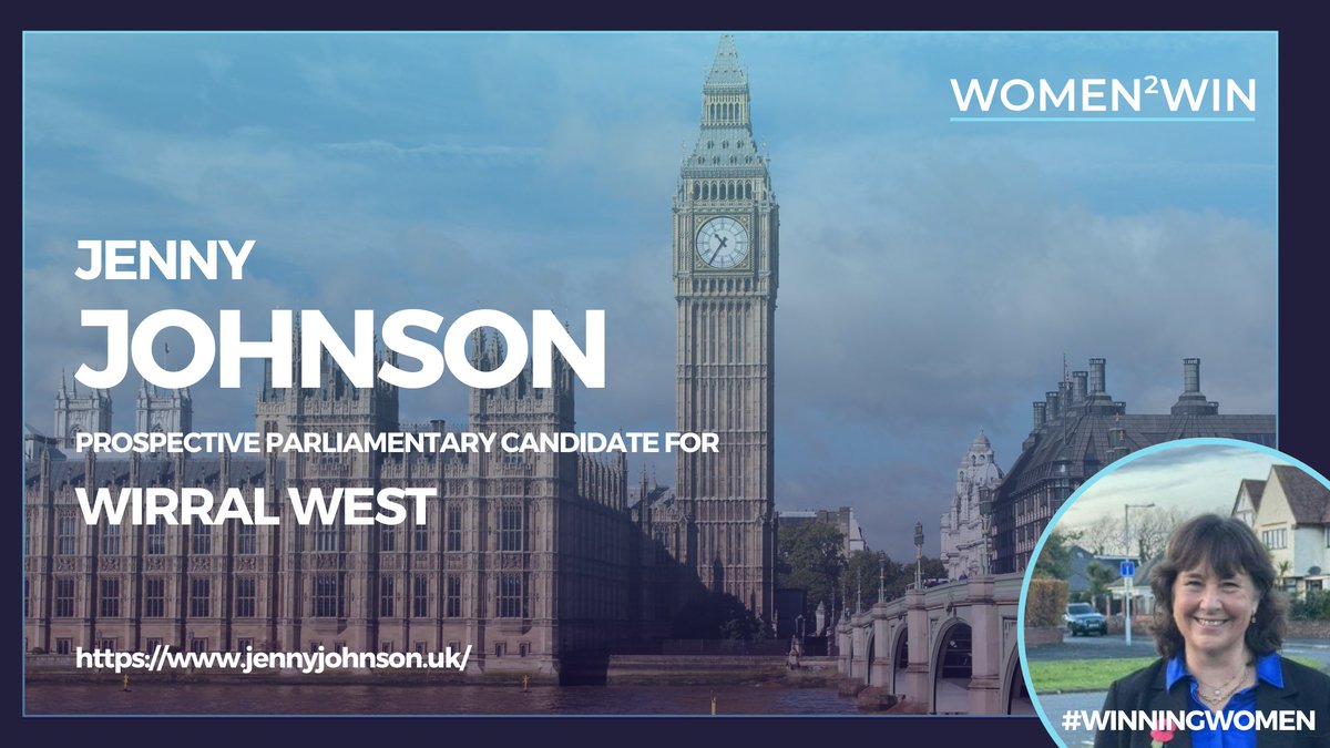 🌟 Meet our #WinningWoman Jenny Johnson, the Prospective Parliamentary Candidate for Wirral West. 🇬🇧 Dedicated to making a difference, let's support her path to Parliament. 💪✨ Discover more: jennyjohnson.uk. #Women2Win #Empowerment