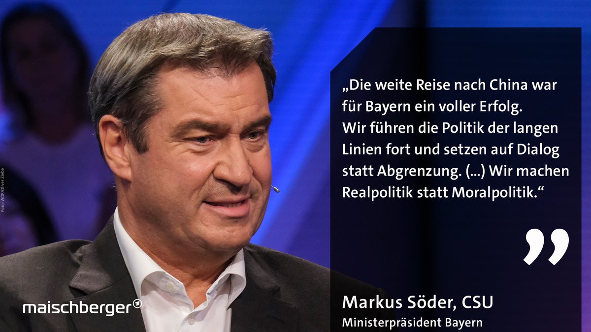 Über Kritik an der #Ampel und bayerische Außenpolitik spricht Sandra #Maischberger am Montag Abend mit dem bayerischen Ministerpräsidenten @Markus_Soeder (@CSU). 📺 Um 22:35 Uhr in @DasErste