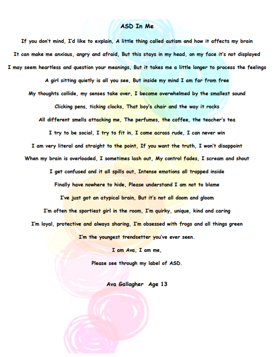 Alder Hey's ASD Team would like to thankyou for all your support this week. We leave you with this amazing poem written by one of our autistic young people <a href="/AlderHey/">🏥 Alder Hey 💙</a> <a href="/Autism/">National Autistic Society</a> <a href="/ADDvancedSol/">ADDvanced Solutions Community Network</a> <a href="/StJulies/">St.Julie'sHighSchool</a> <a href="/MaricourtCHS/">Maricourt Catholic High School</a>  <a href="/YPASLiverpool/">YPAS Liverpool</a> <a href="/WitherslackGrp/">Witherslack Group</a> <a href="/LivPaCL8/">LivPaC</a> <a href="/SeftonPcfNew/">Sefton PCF</a> <a href="/TheForumAH/">Alder Hey Youth Forum</a>