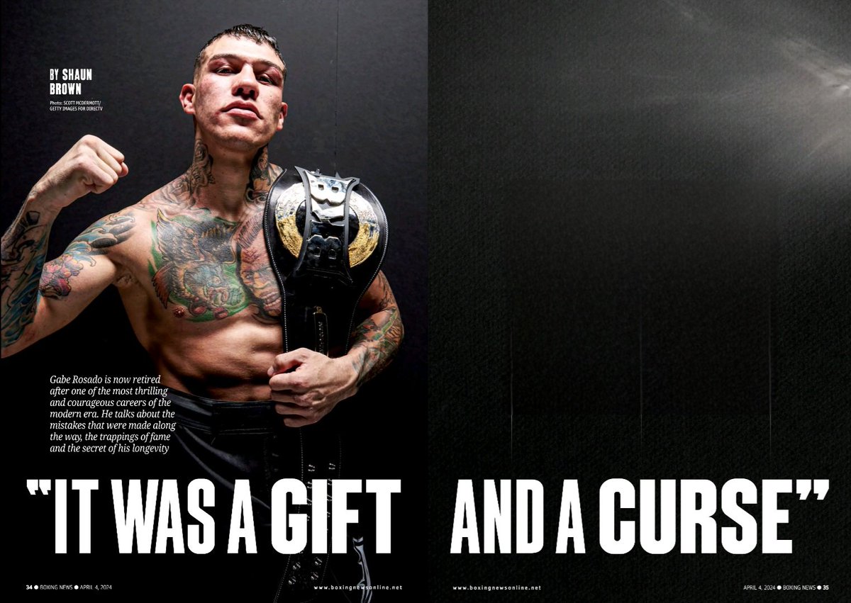 Pick up a copy of this week's copy of boxing, and you can read my feature on Gabe Rosado (@KingGabRosado), who gave a brilliant interview looking back on his career. #boxing