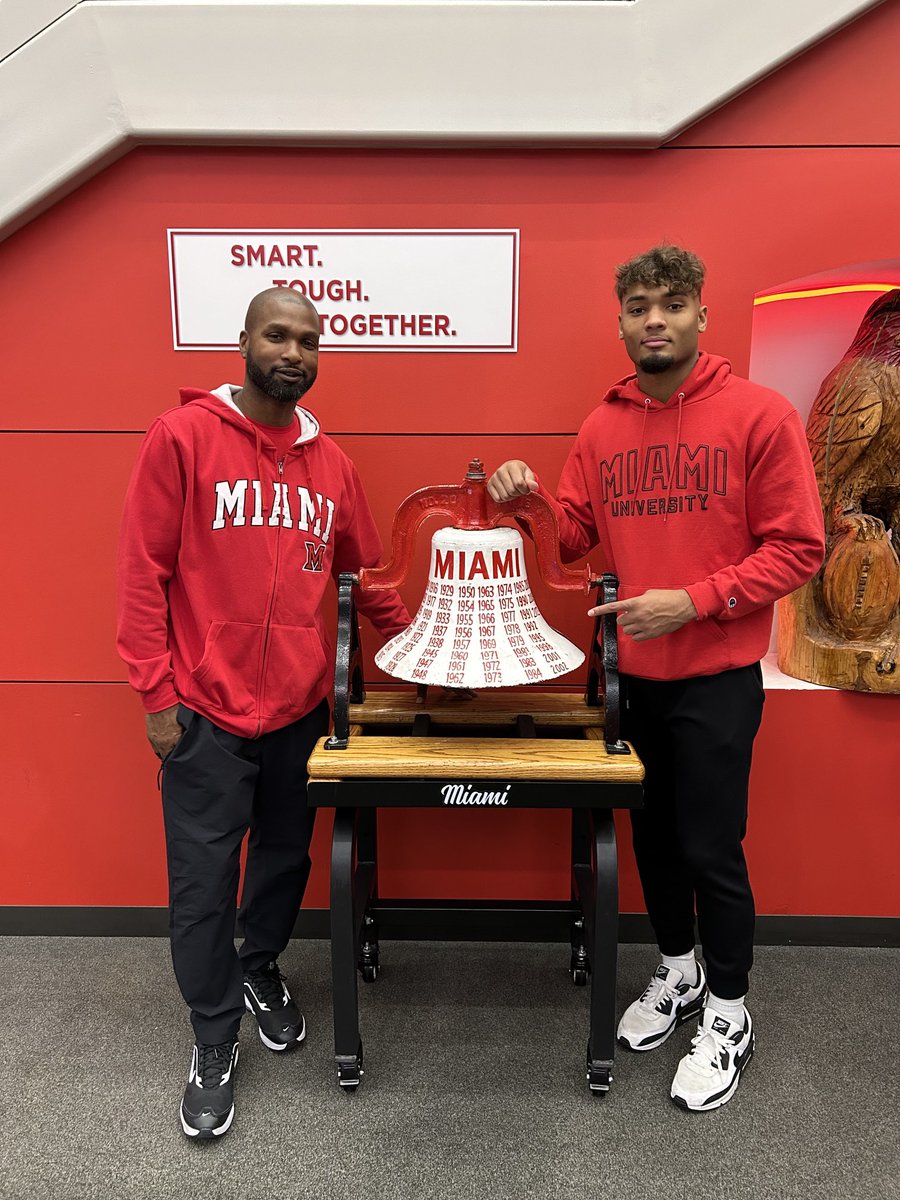 2024 Braylon Isom 🏈 we’re back on campus tomorrow for spring practice with the MAC Champs🏆 ⁦@IsomBraylon⁩ ⁦@MiamiOHFootball⁩ ⁦@METNational⁩