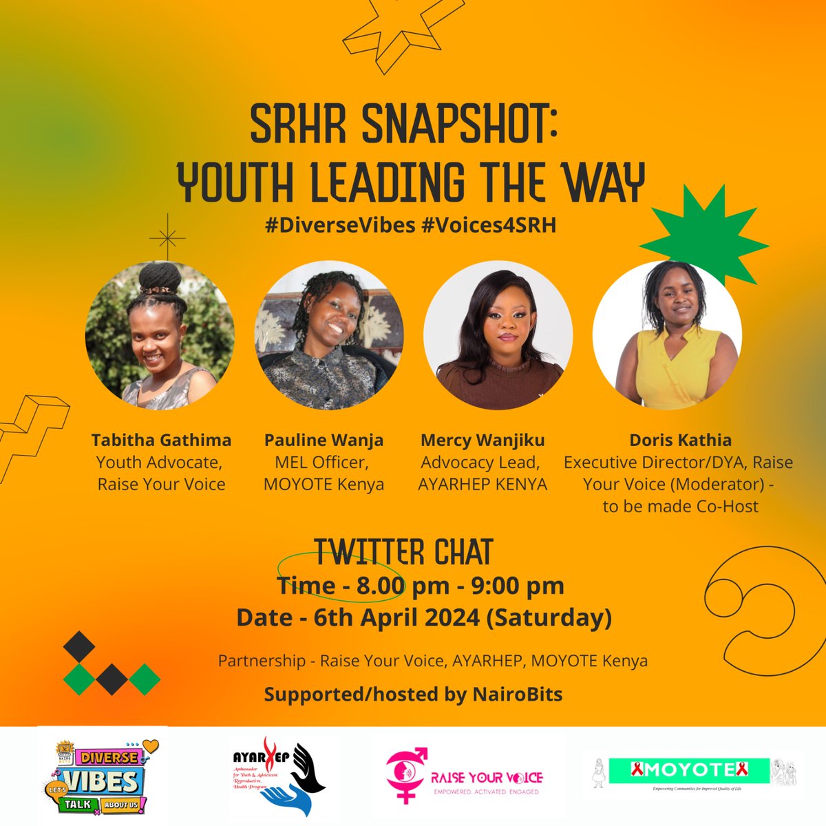 Get ready for an important conversation on Sexual and Reproductive Health (SRH) progress and challenges! Join us tomorrow from 8pm as we discuss recent achievements, emerging trends, and actionable steps to improve SRH outcomes for all. #Voices4SRH #DiverseVibes